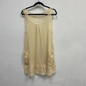 Sheer Mesh Lace Slip Dress, Pockets, Fairy, Cottagecore, Made in Italy, Size 44